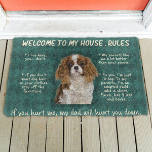 Bugybox 3D Cavalier King Charles Spaniel Welcome To My House Rules Doormat