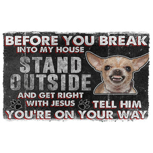 Bugybox 3D Chihuahua Before You Break Into My House Doormat