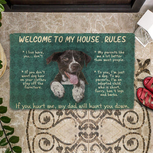 Bugybox 3D German Shorthaired Pointers Welcome To My House Rules Doormat