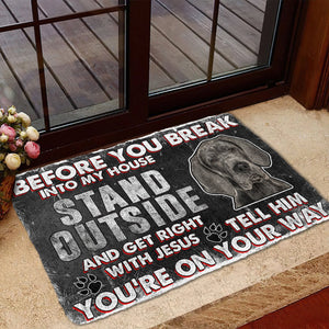 Bugybox 3D Great Dane Before You Break Into My House Doormat