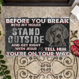 Bugybox 3D Great Dane Before You Break Into My House Doormat