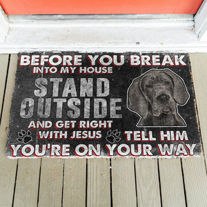 Bugybox 3D Great Dane Before You Break Into My House Doormat