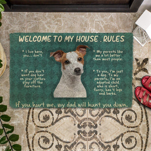 Bugybox 3D Jack Russell Terrier Welcome To My House Rules Doormat