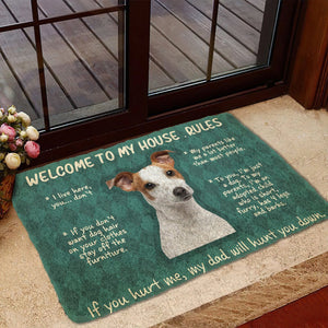 Bugybox 3D Jack Russell Terrier Welcome To My House Rules Doormat