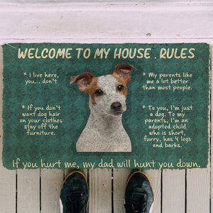 Bugybox 3D Jack Russell Terrier Welcome To My House Rules Doormat