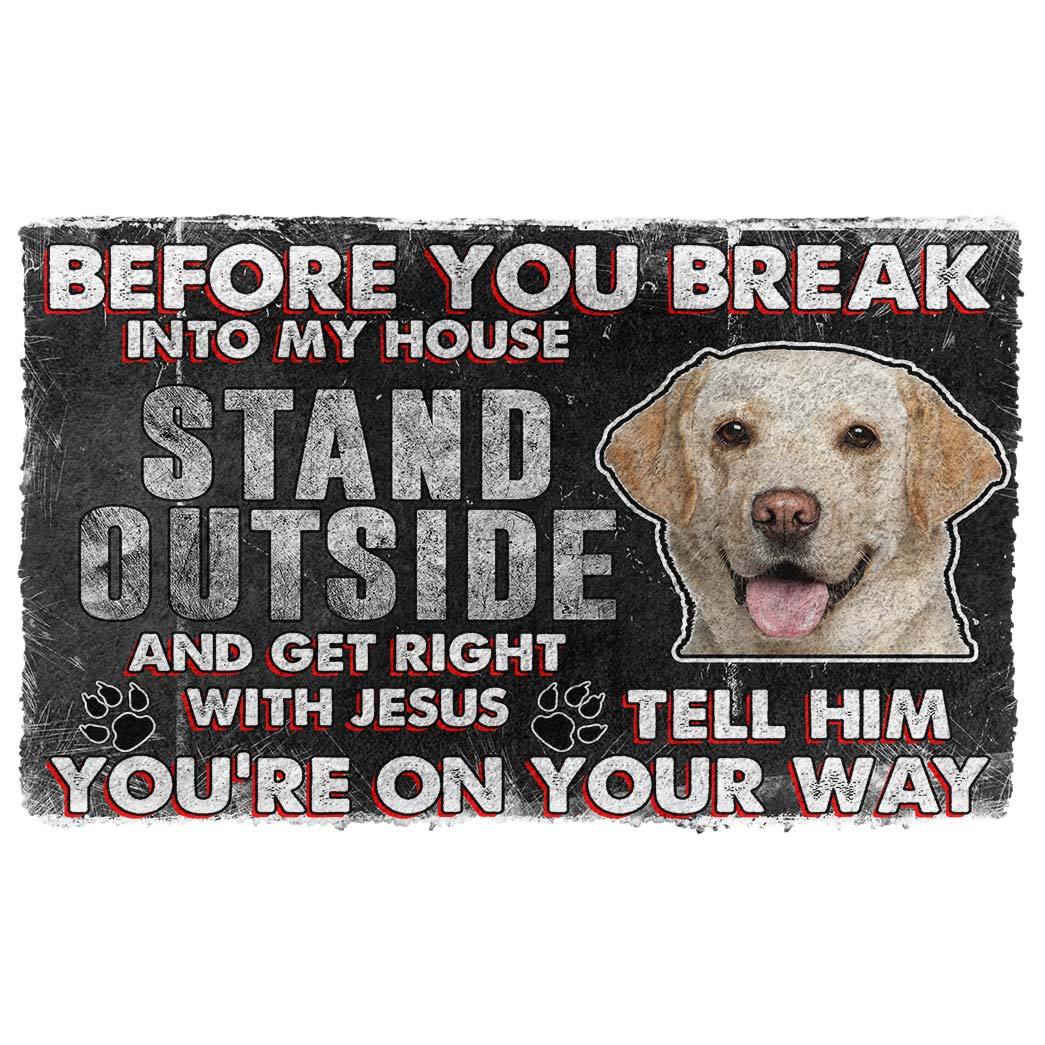Bugybox 3D Labrador Retriever Before You Break Into My House Doormat