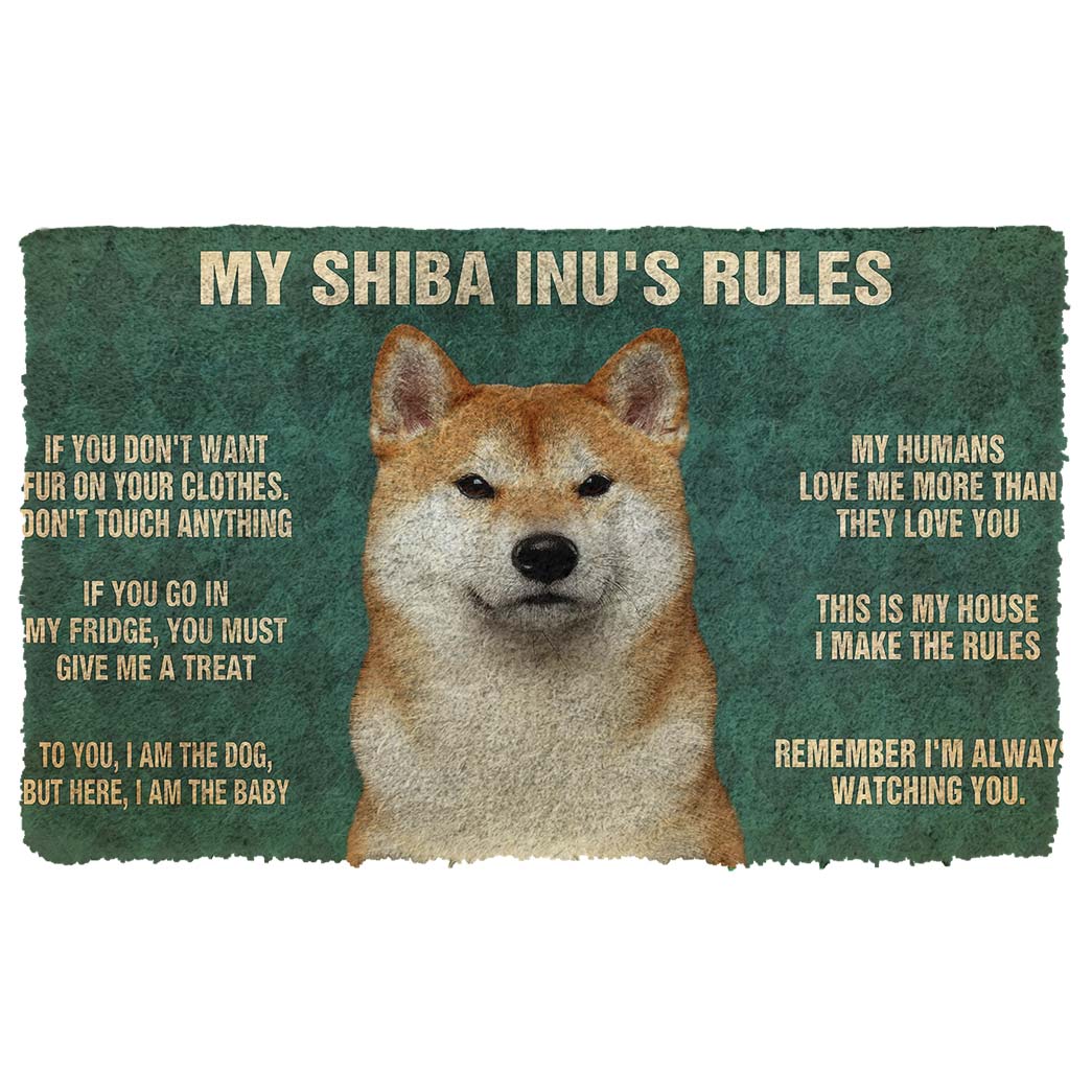 Bugybox 3D My Shiba Inu's Rules Doormat