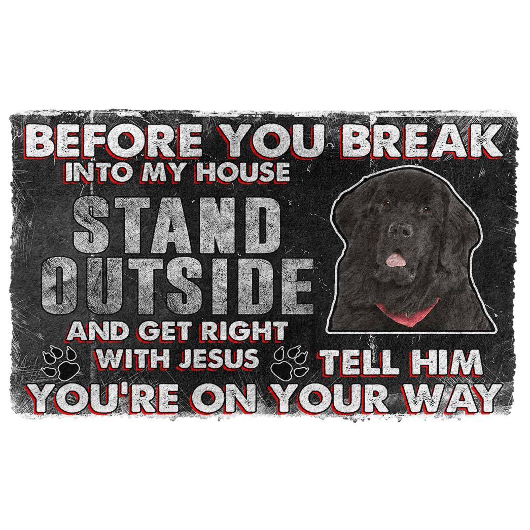 Bugybox 3D Newfoundland Before You Break Into My House Doormat