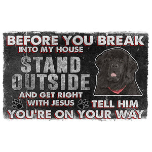 Bugybox 3D Newfoundland Before You Break Into My House Doormat