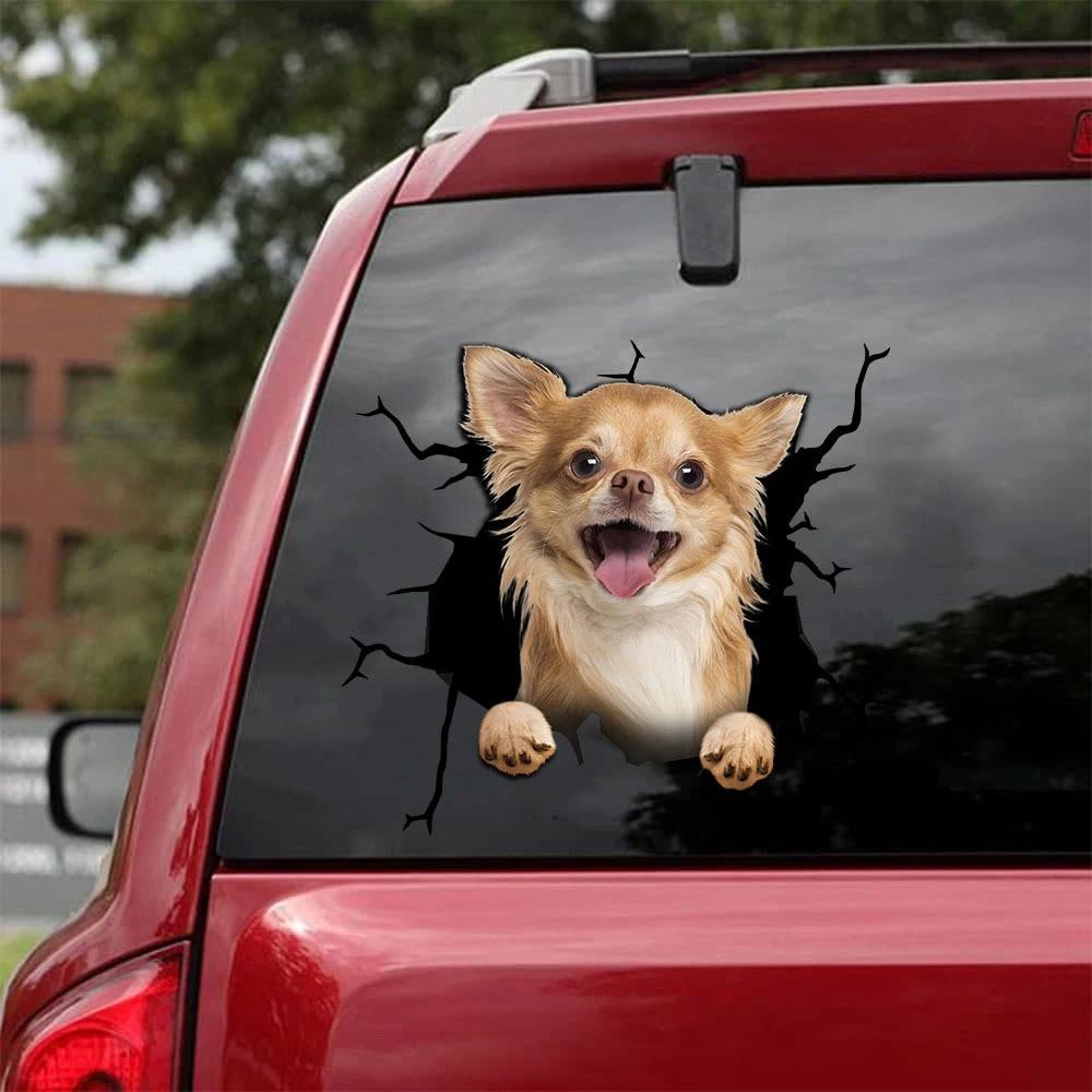 CHIHUAHUA CRACK STICKER DOGS LOVER 6