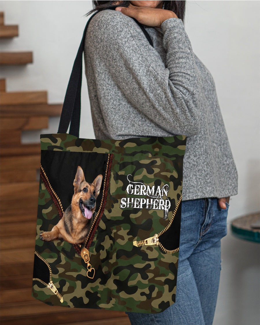 german-shepard-3 Camo Cloth Tote Bag