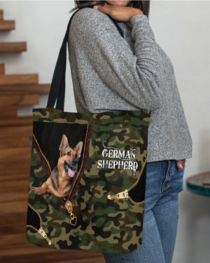 german-shepard-3 Camo Cloth Tote Bag