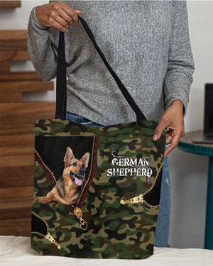 german-shepard-3 Camo Cloth Tote Bag