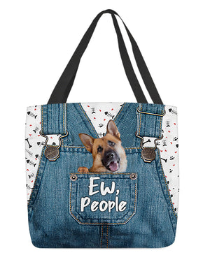 German shepherd-EW people-Cloth Tote Bag