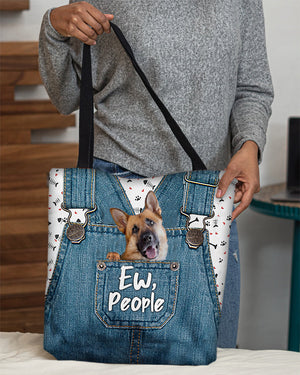 German shepherd-EW people-Cloth Tote Bag