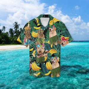 Golden Doodle Summer Leaves Hawaiian Shirt 2