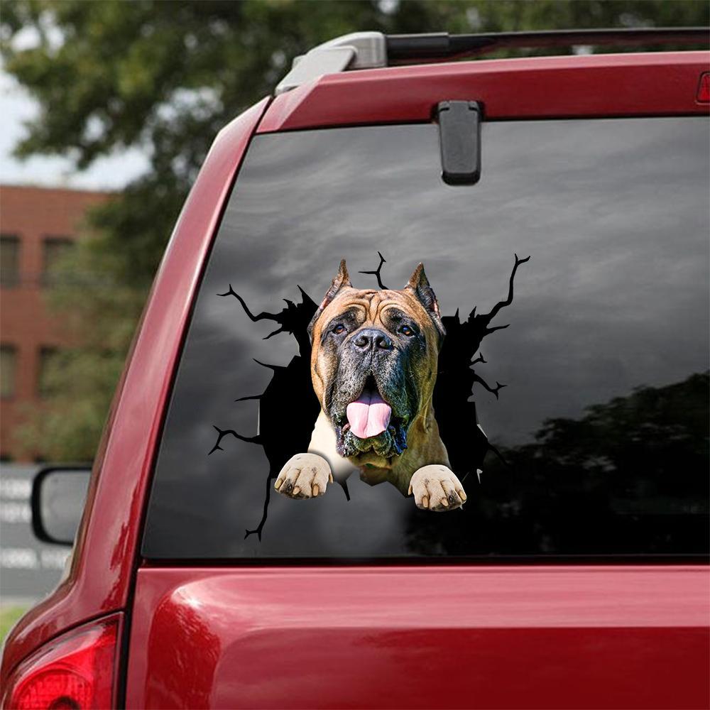 Cane Corso Crack Car Sticker, Toilet Sticker, Fridge Sticker 13