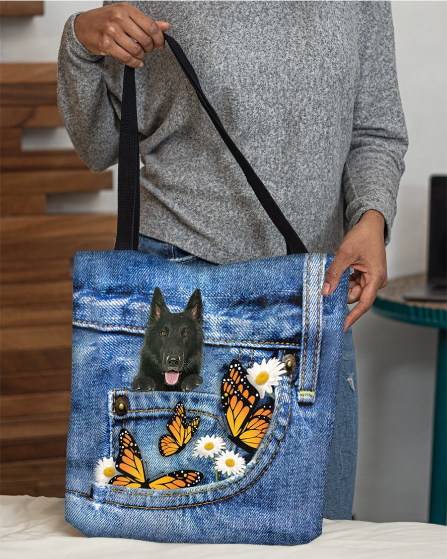 groenendael-Butterfly Daisies Fait-CLOTH TOTE BAG