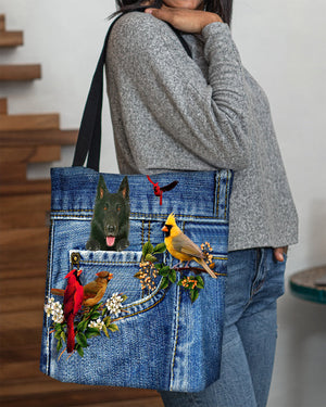 Groenendael-Cardinal & Dog Cloth Tote Bag