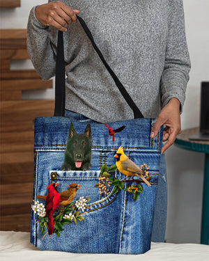 Groenendael-Cardinal & Dog Cloth Tote Bag