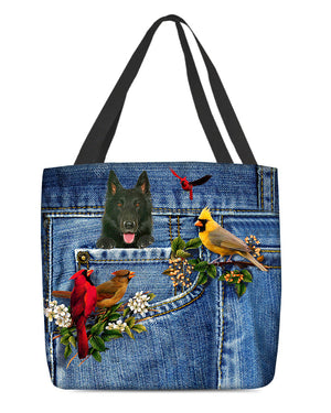 Groenendael-Cardinal & Dog Cloth Tote Bag