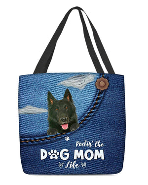 Groenendael-Dog Mom Life-Cloth Tote Bag