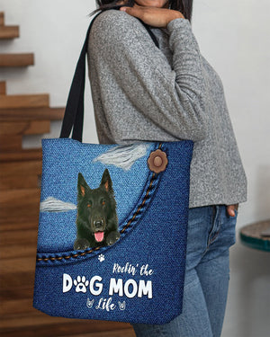 Groenendael-Dog Mom Life-Cloth Tote Bag