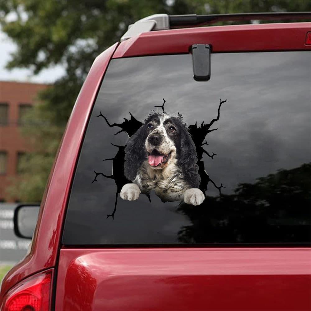 Cocker Spaniel Crack Car Sticker, Toilet Sticker, Fridge Sticker 30