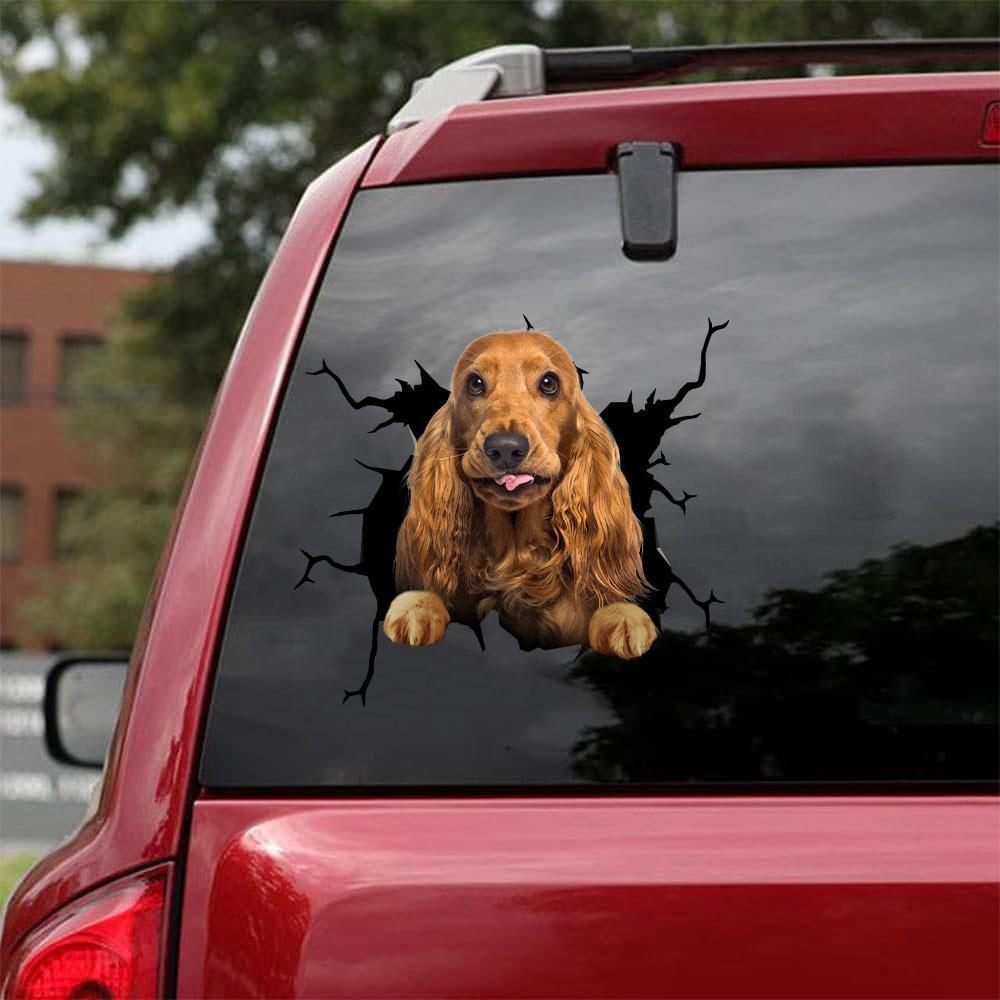 Cocker Spaniel Crack Car Sticker, Toilet Sticker, Fridge Sticker 7