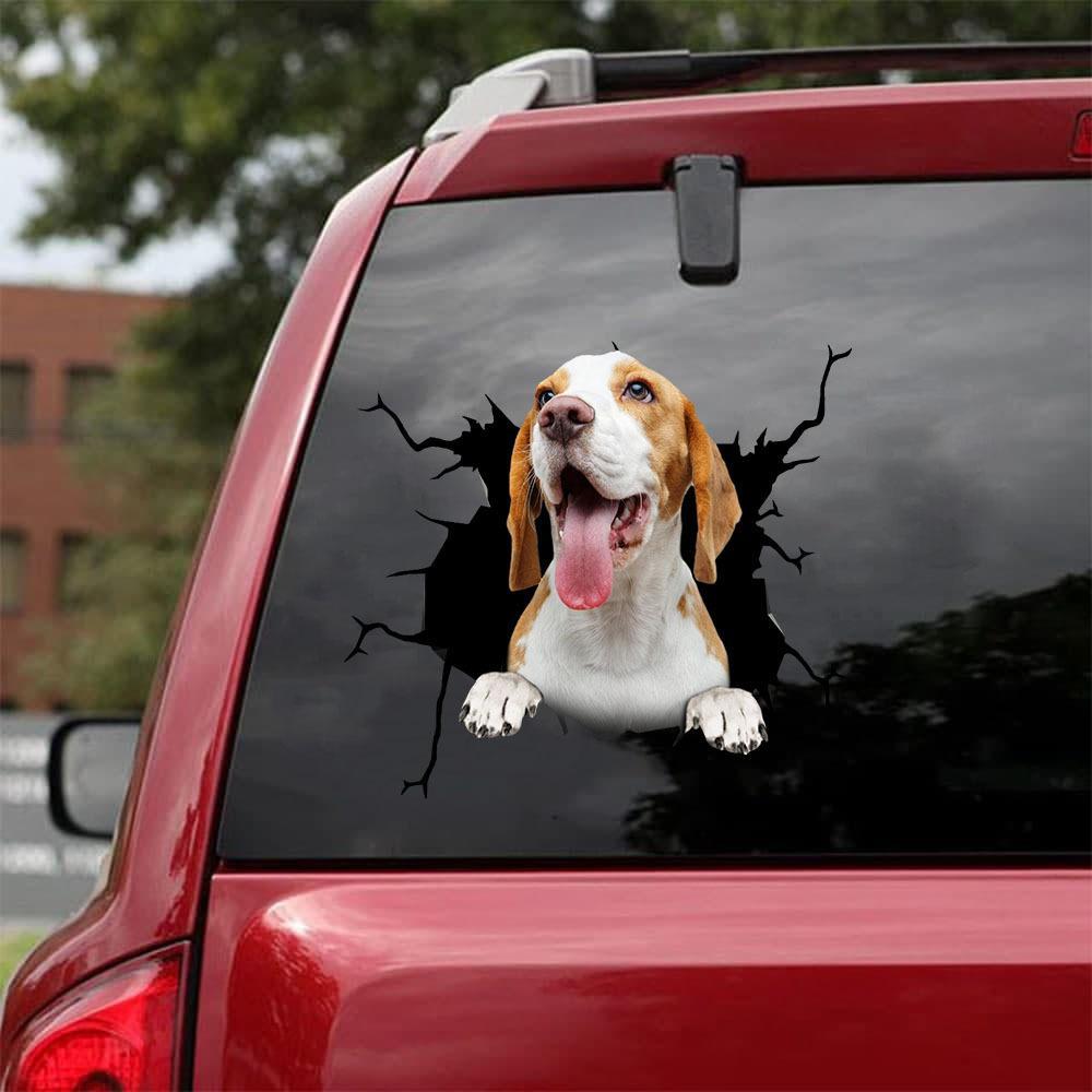 Beagle Crack Car Sticker, Toilet Sticker, Fridge Sticker 9