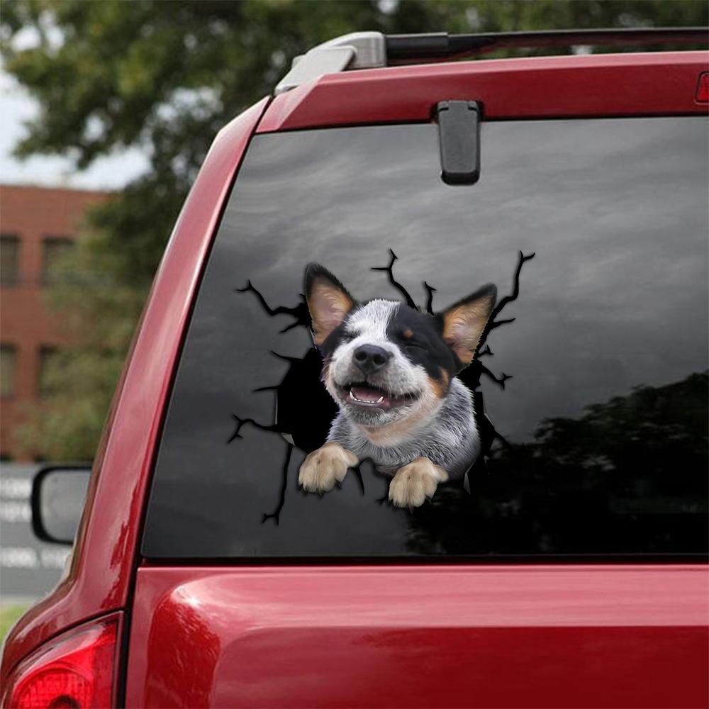 Australian Cattle Dog Crack Car Sticker 9