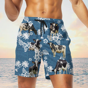 holstein friesian Blue Tribal Shorts