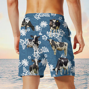 holstein friesian Blue Tribal Shorts