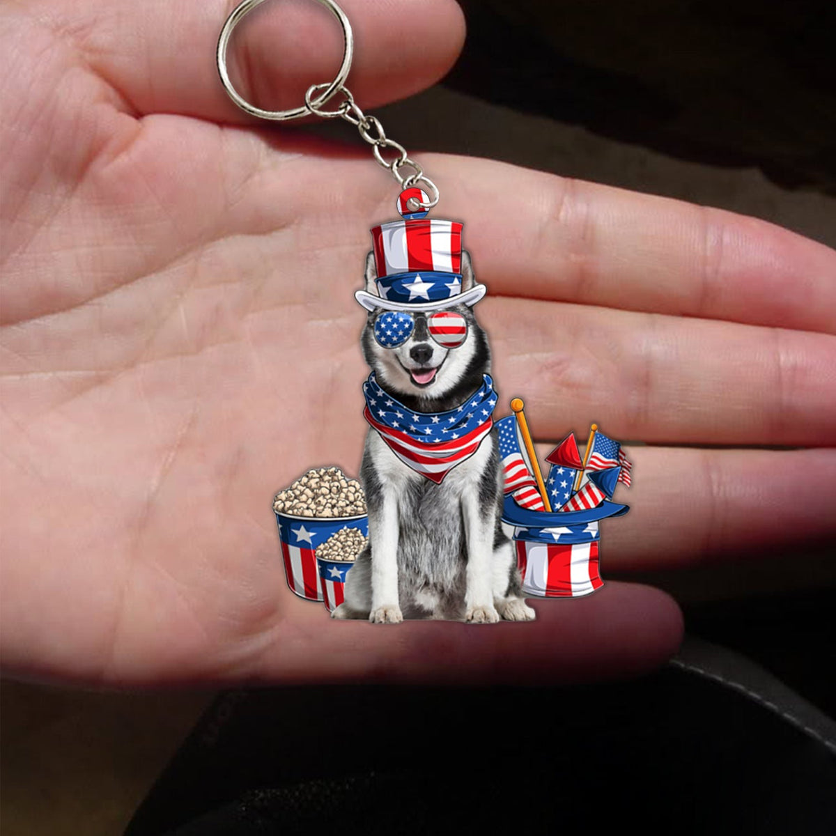Husky-July Stuff Flat Acrylic Keychain