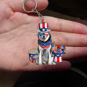 Husky-July Stuff Flat Acrylic Keychain