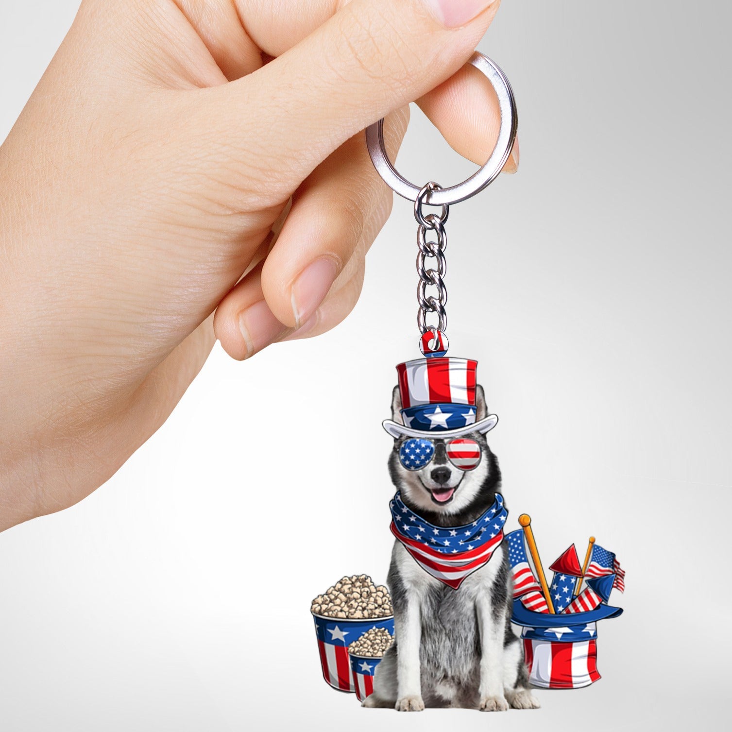 Husky-July Stuff Flat Acrylic Keychain