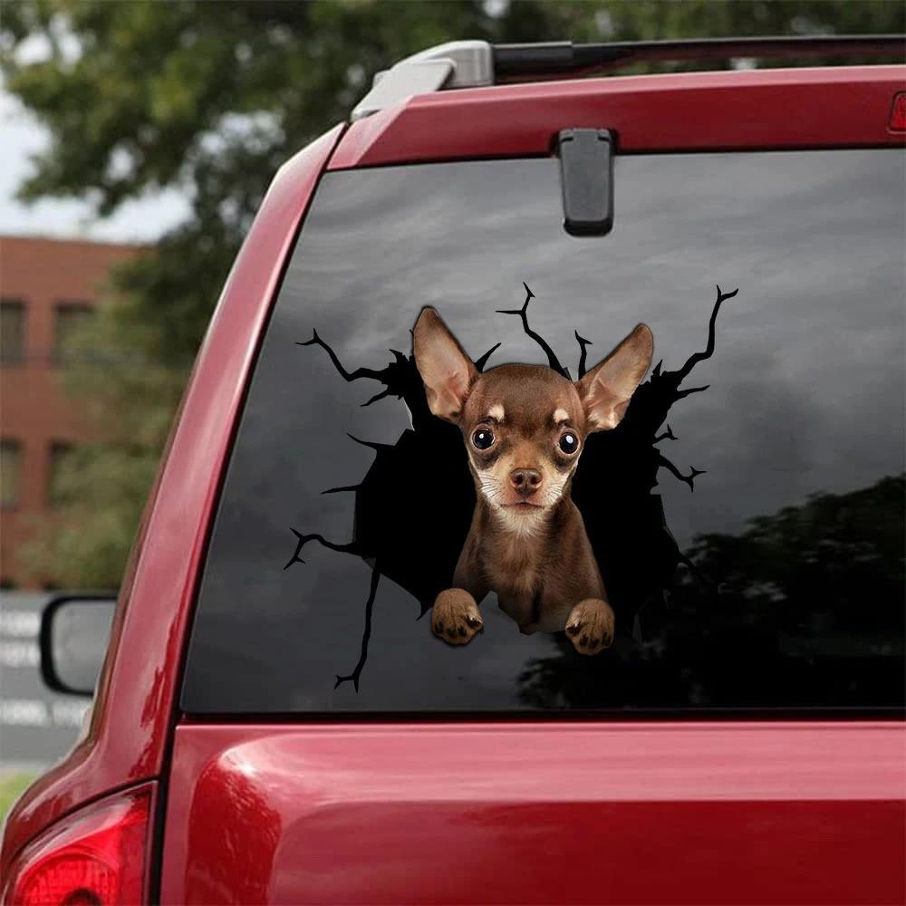 CHIHUAHUA CRACK STICKER DOGS LOVER 4