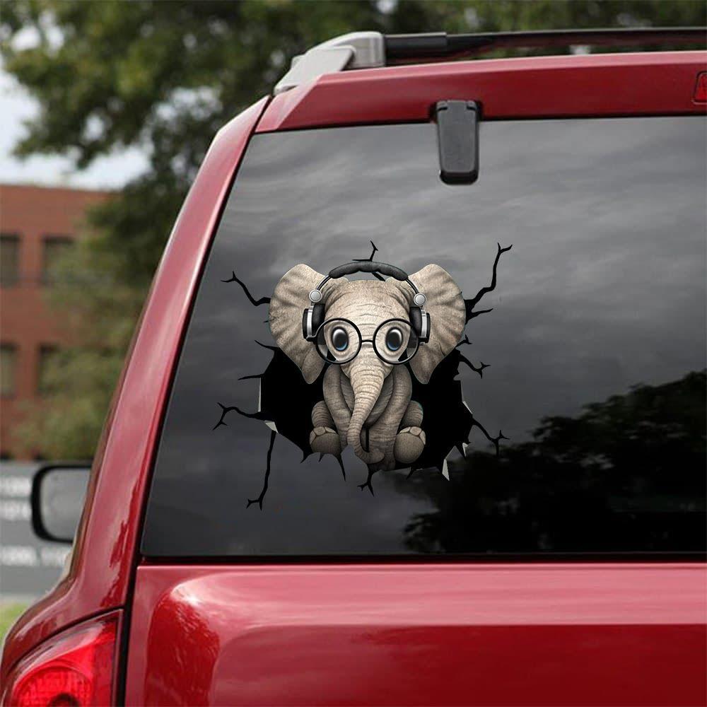 Elephant Crack Car Sticker, Toilet Sticker, Fridge Sticker 18