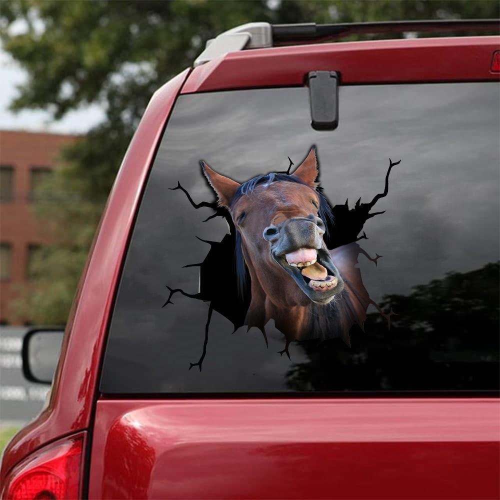 MUSTANG HORSE CRACK STICKER CATTLE LOVER 1
