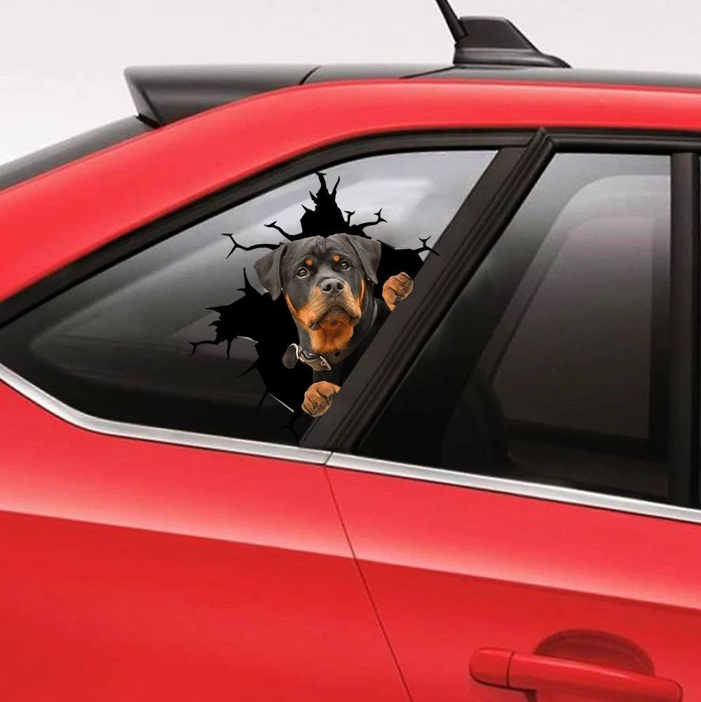 ROTTWEILER CRACK CAR STICKER 22