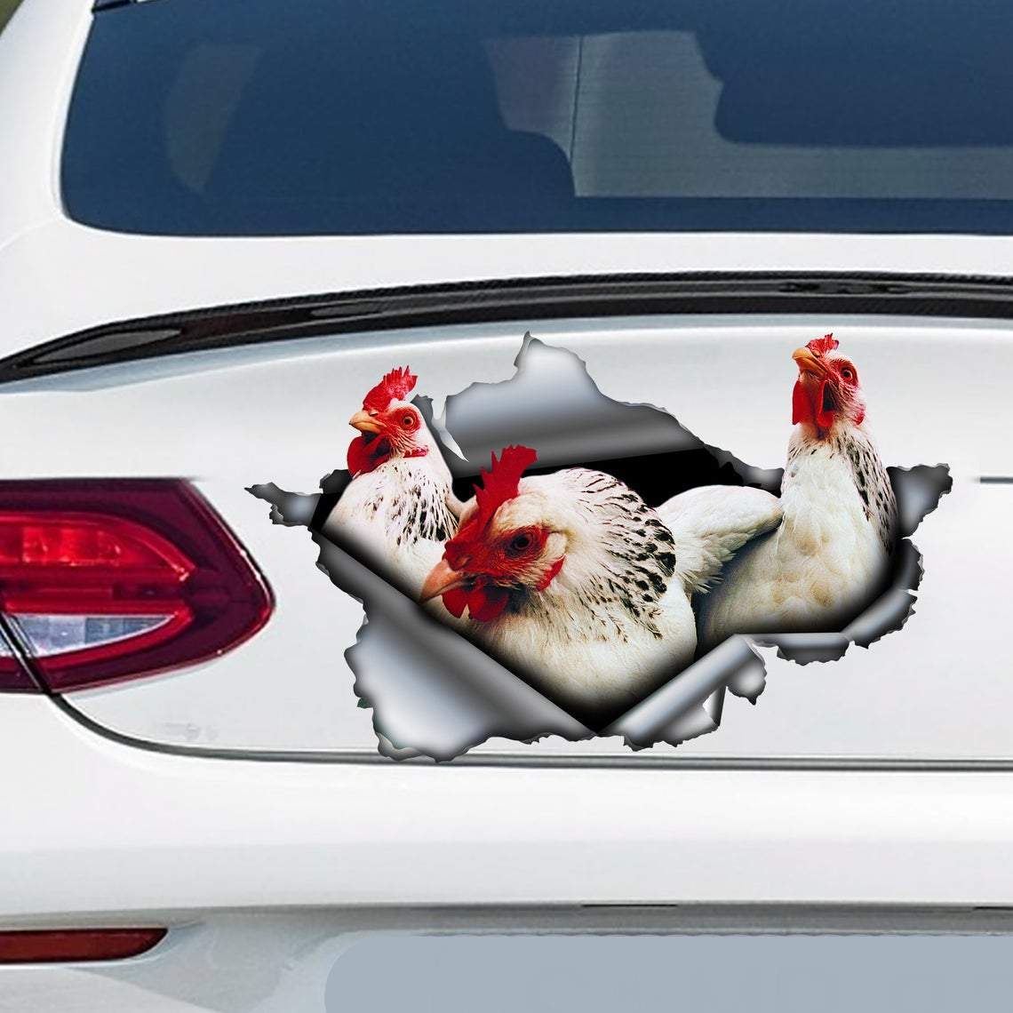 Chicken Car Sticker 1