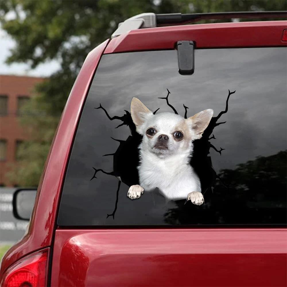 CHIHUAHUA CRACK STICKER DOGS LOVER 2