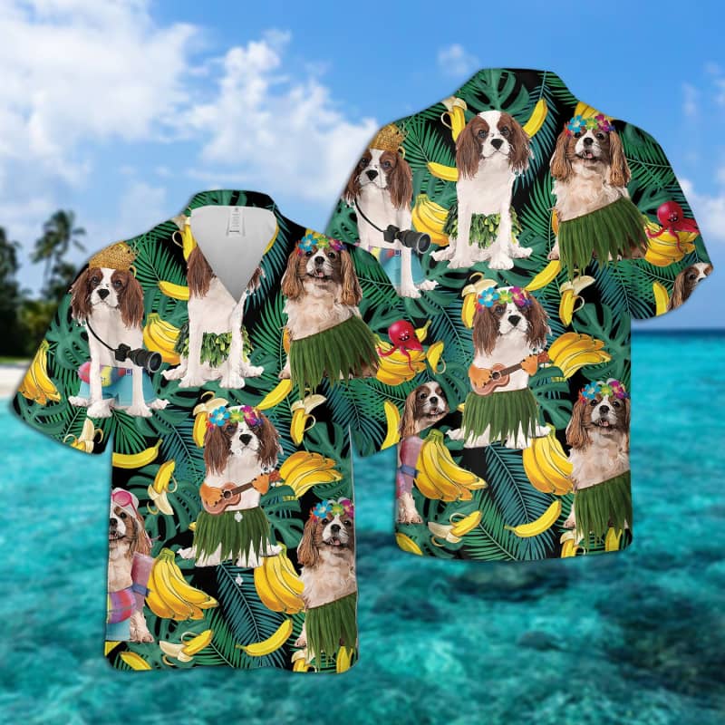 King Charles Summer Leaves Hawaiian Shirt 2