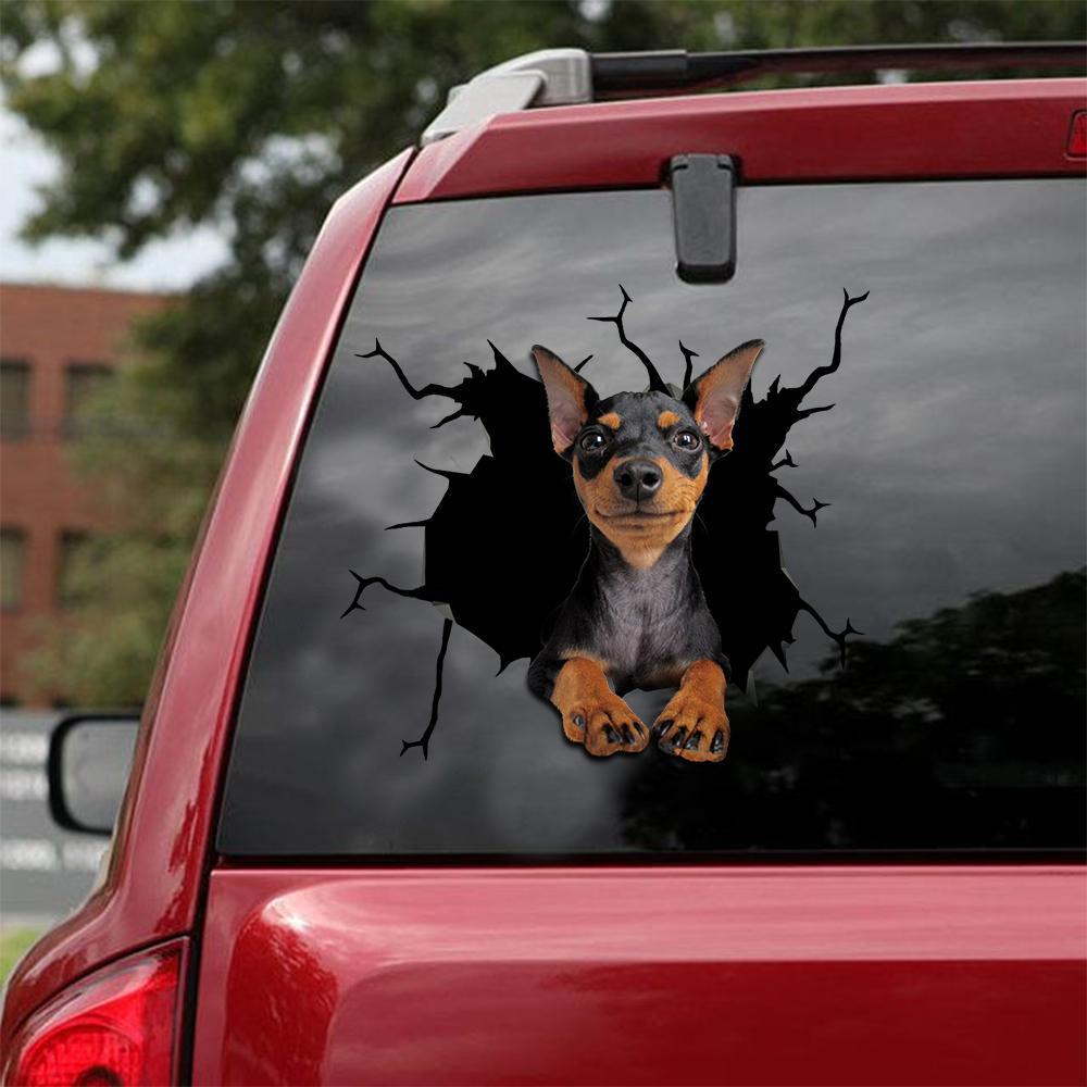 Chihuahua Crack Car Sticker, Toilet Sticker, Fridge Sticker (29)