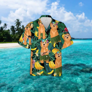 Labradoodle Summer Leaves Hawaiian Shirt 2