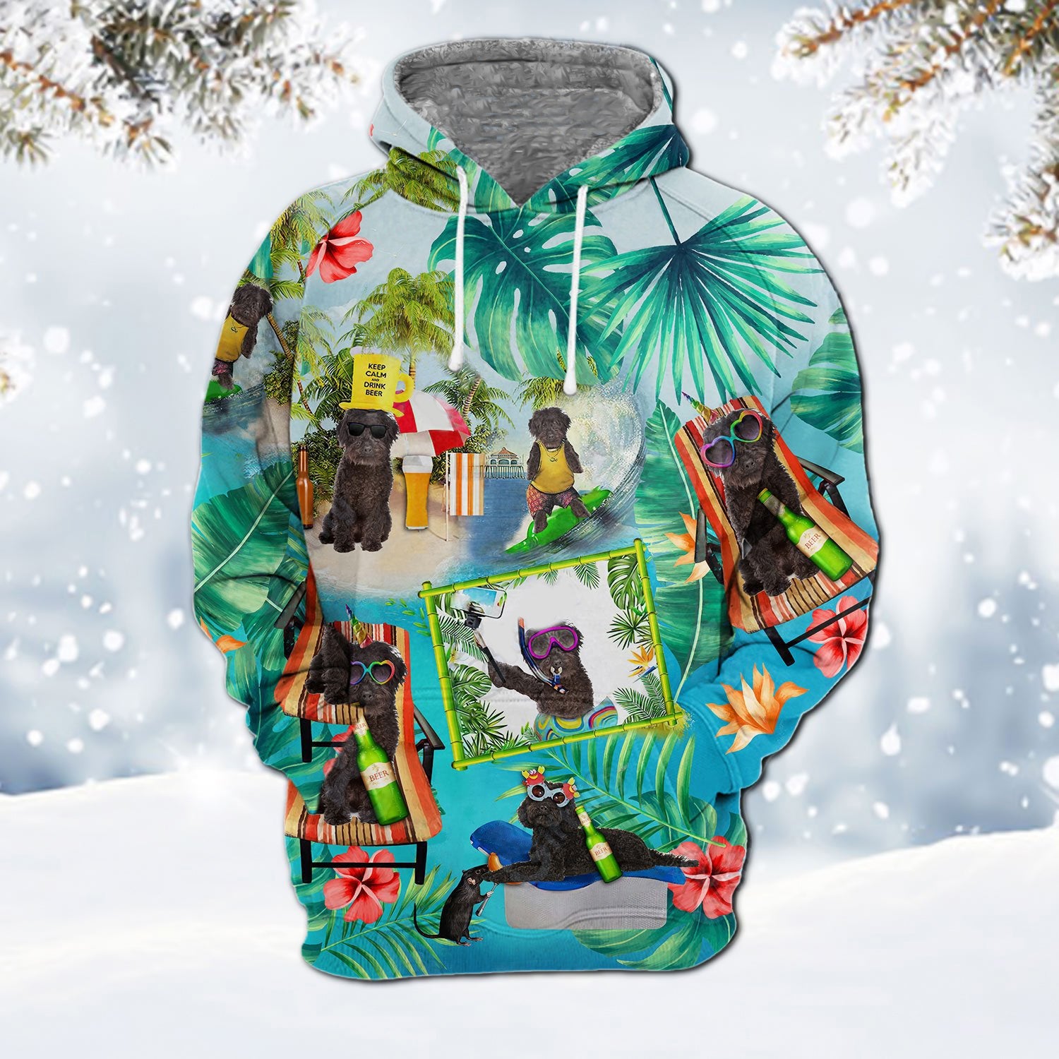 labradoodle 1-Surfing Hoodie