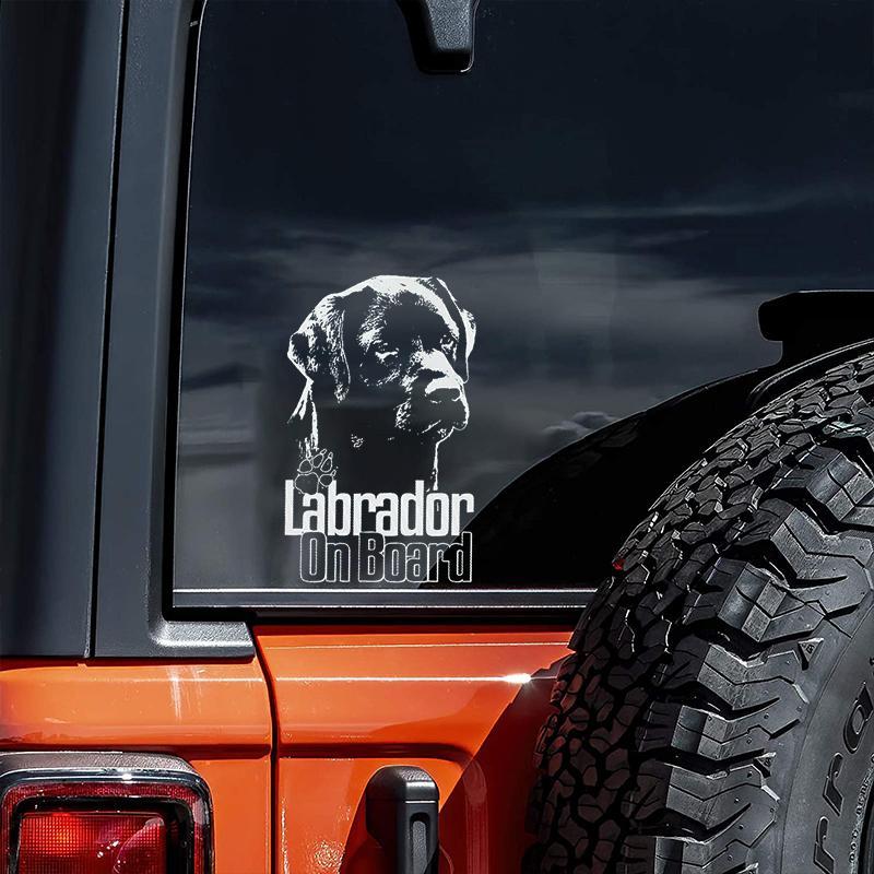 Labrado1 on Board-Car Window Sticker-Dog Sign Decal