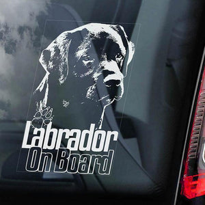 Labrado1 on Board-Car Window Sticker-Dog Sign Decal