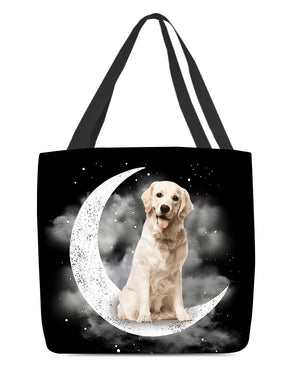 Labrador3 Sit On The Moon With Starts-Cloth Tote Bag