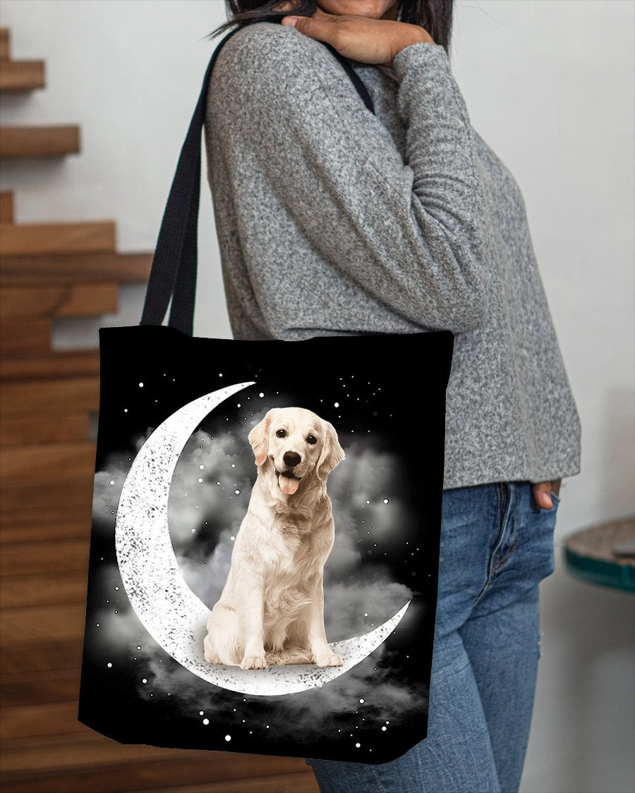 Labrador3 Sit On The Moon With Starts-Cloth Tote Bag